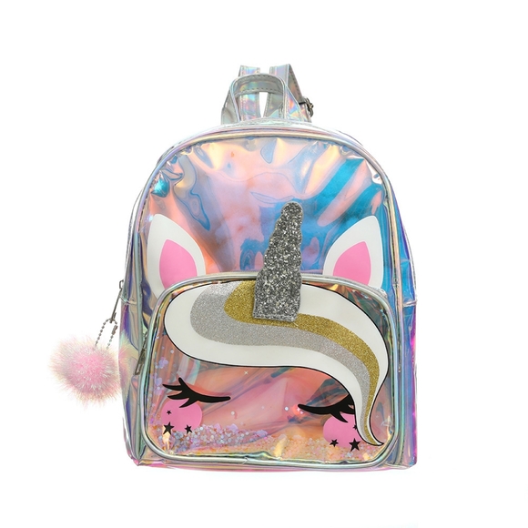 Kids Unicorn Backpack for Girls Rainbow School Bag - Picture 2 of 4